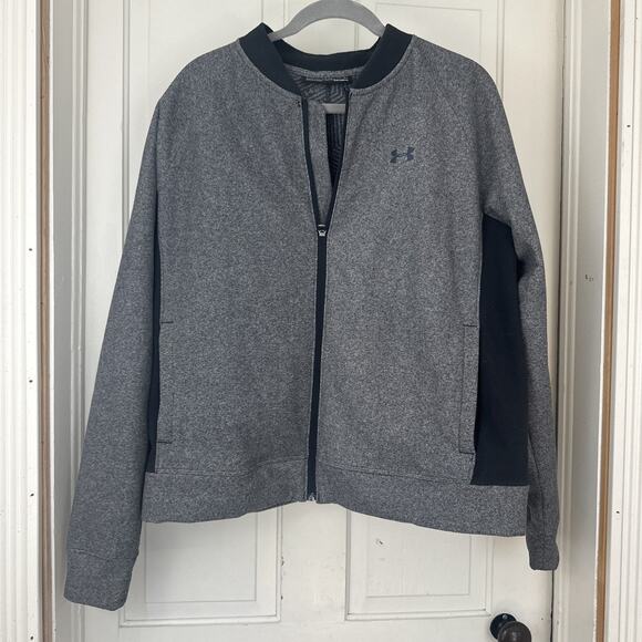 Under Armour Loose ColdGear UA XLarge Full Zip Mock Neck Lightweight Jacket - Picture 1 of 8